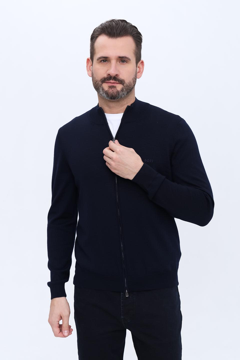 Кардиган Boss Black тёмно-синий