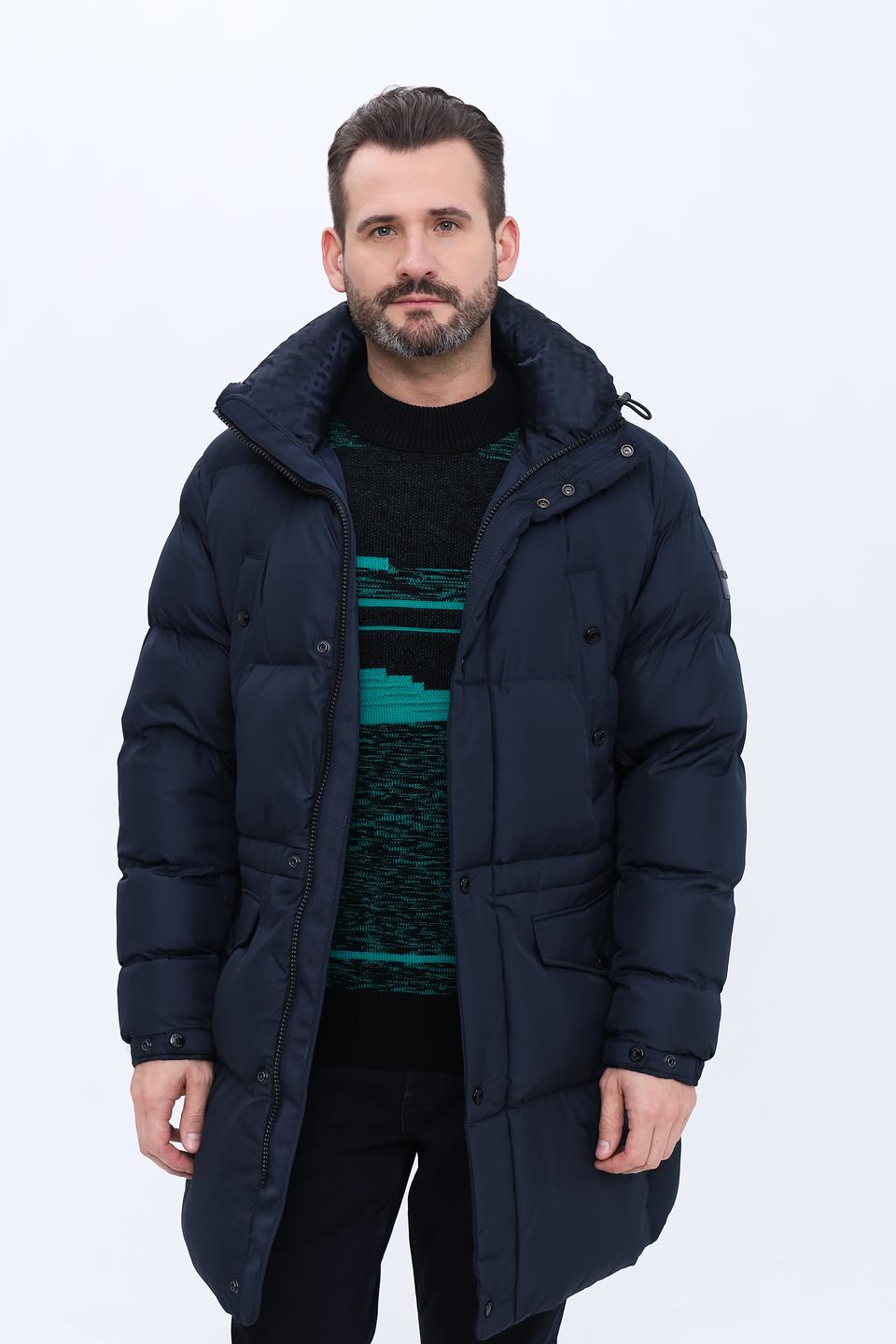 Куртка Boss Black стеганая синяя