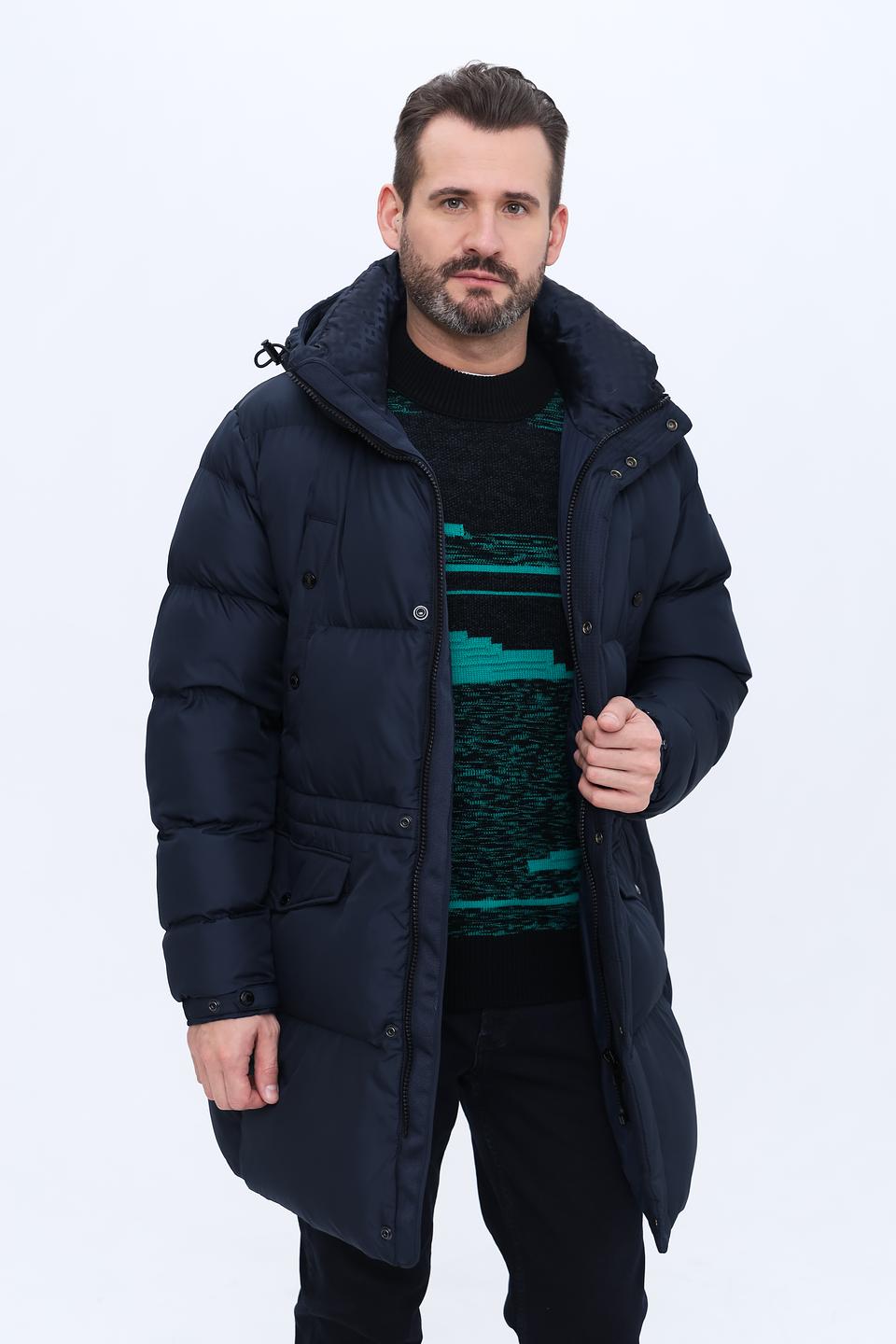 Куртка Boss Black стеганая синяя