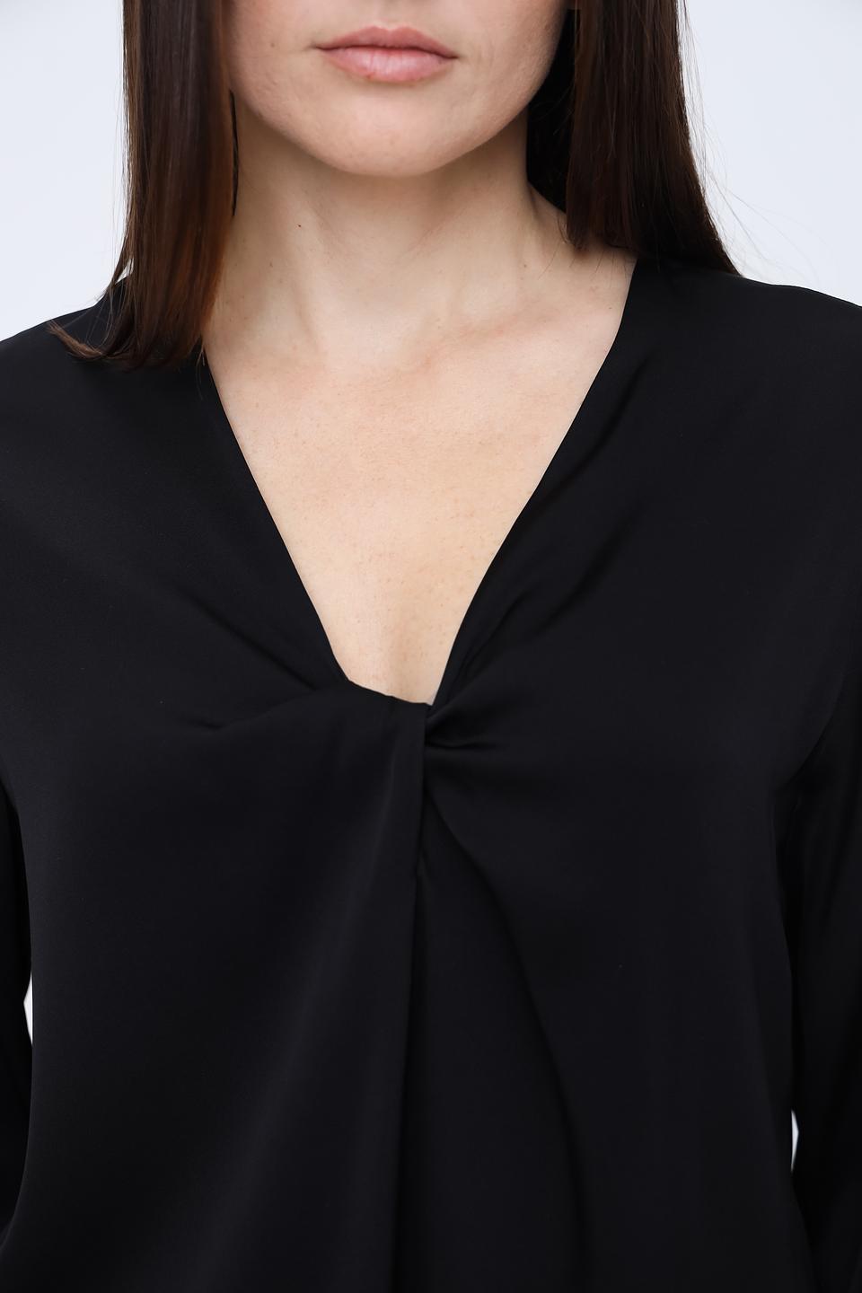 Блуза Boss Black с завязкой чёрная