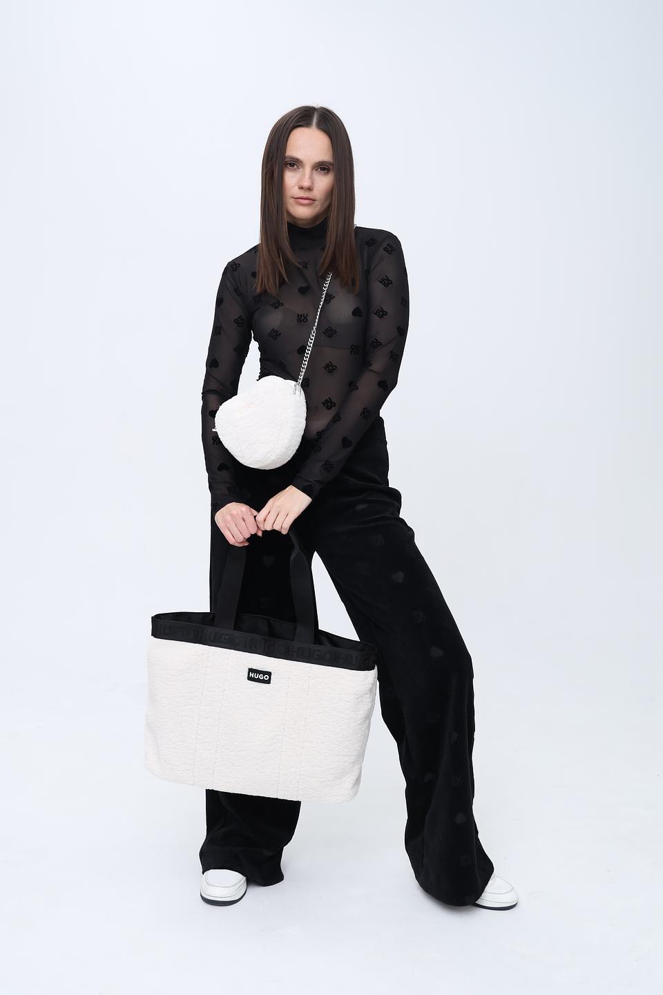 Сумка Hugo женская стеганая бежевая
