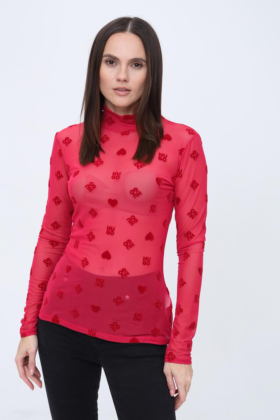 Водолазка Hugo с принтом сердец