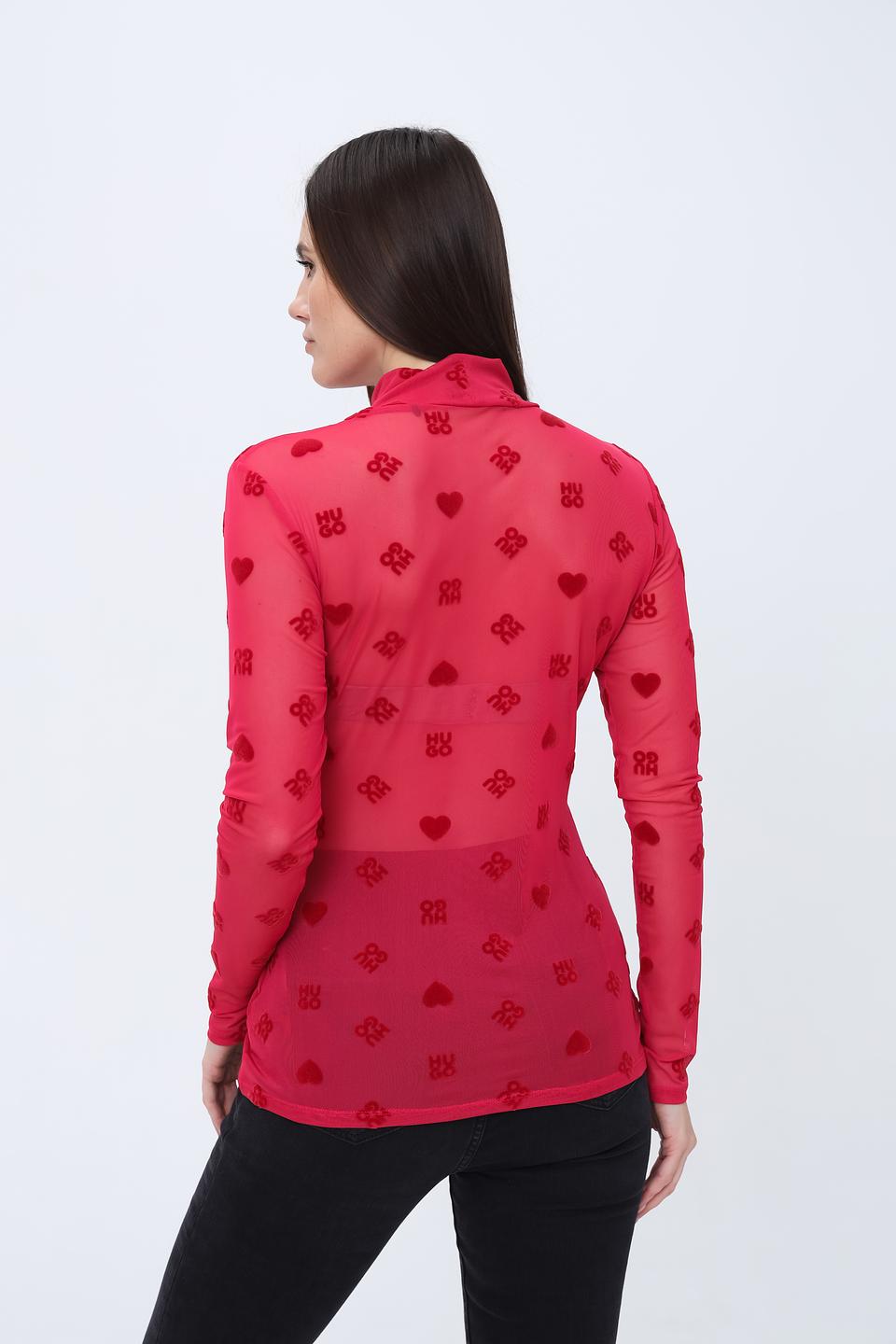 Водолазка Hugo с принтом сердец