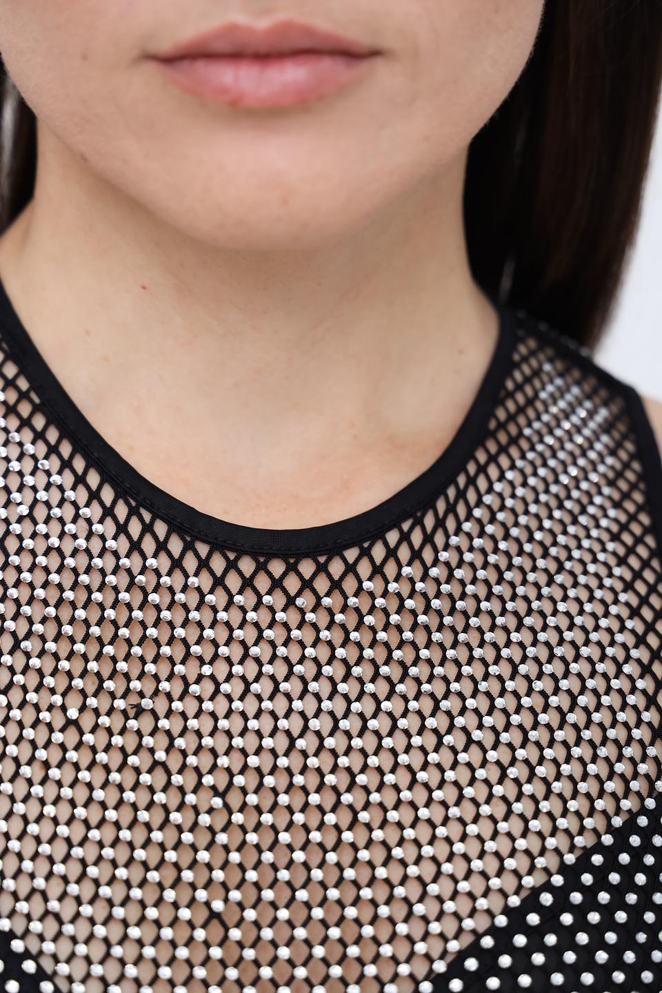 Платье Hugo жен. с пайетками чёрное