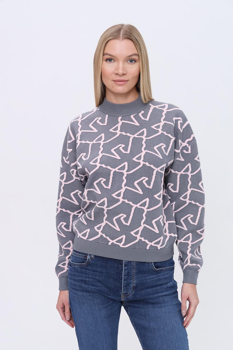 Джемпер Emporio Armani с узором серый