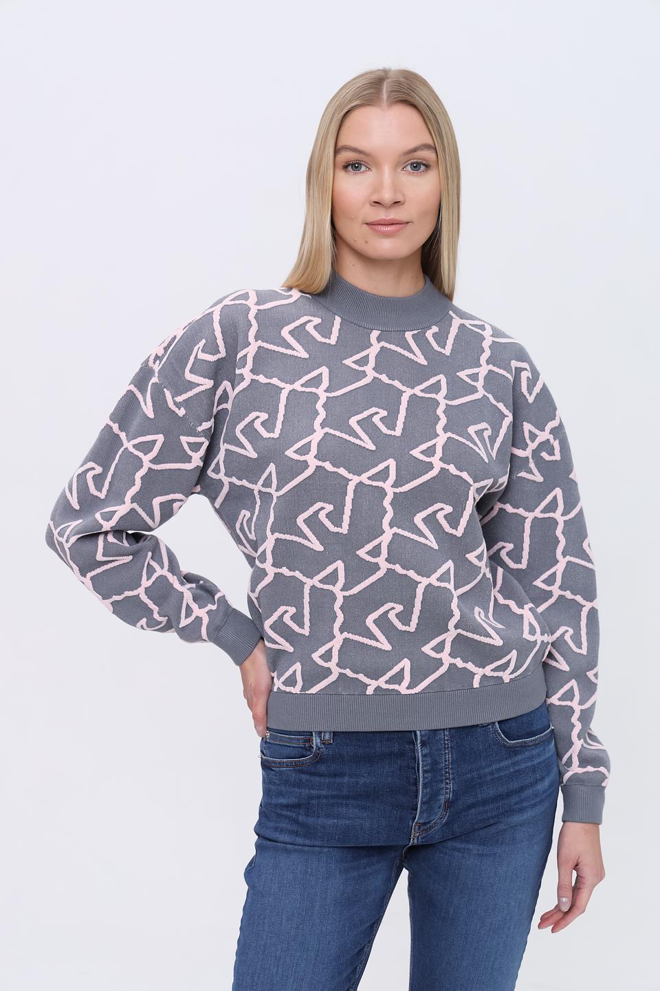 Джемпер Emporio Armani с узором серый