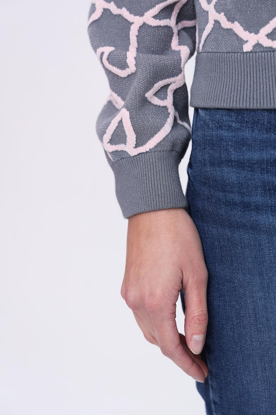 Джемпер Emporio Armani с узором серый