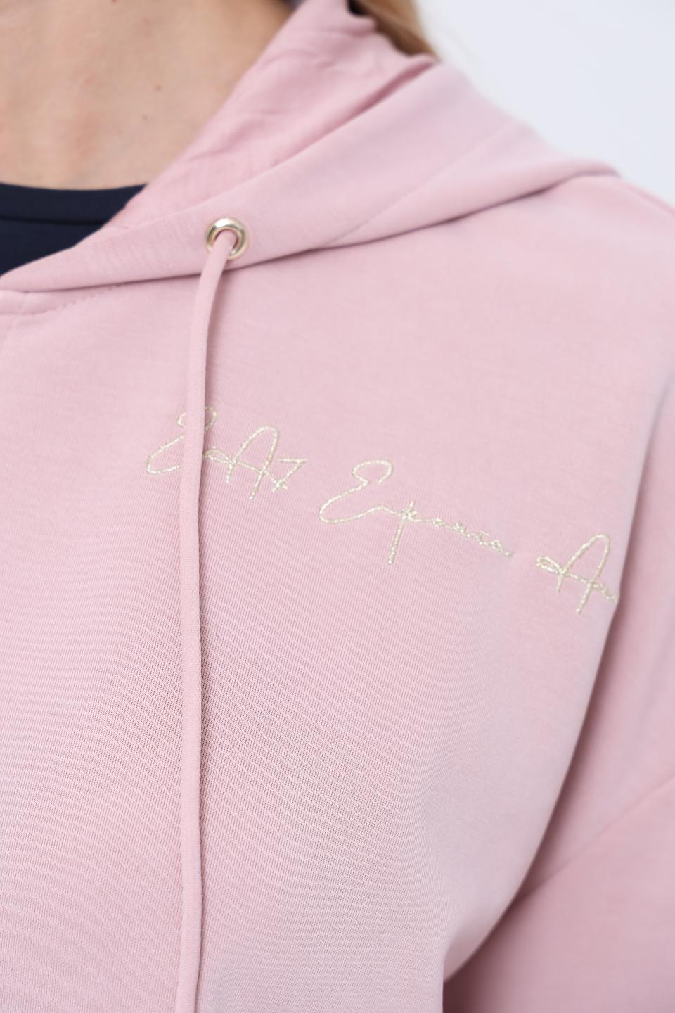 Толстовка EA7 женская пудрово-розовая