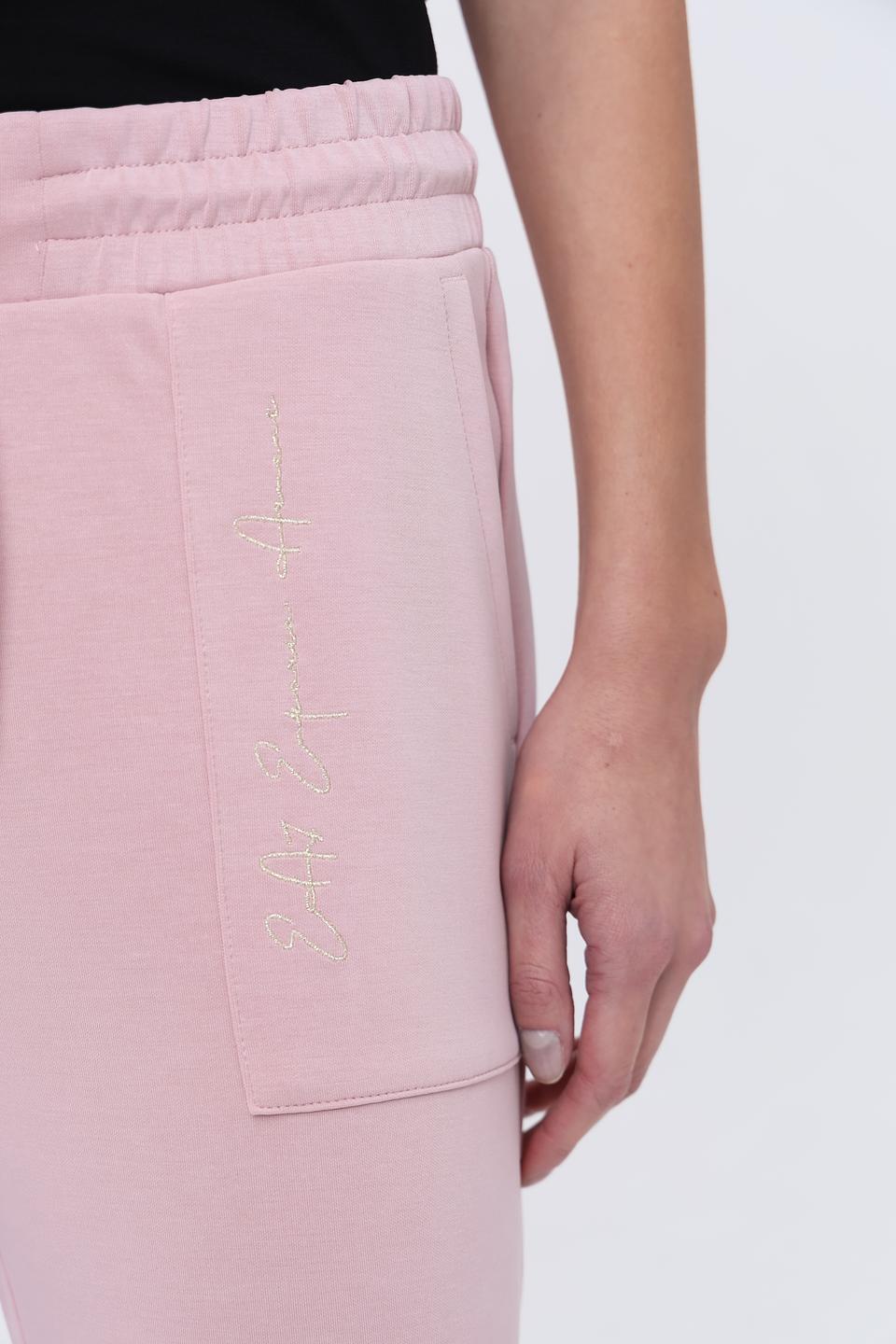 Спортивные брюки EA7 пудрово-розовые