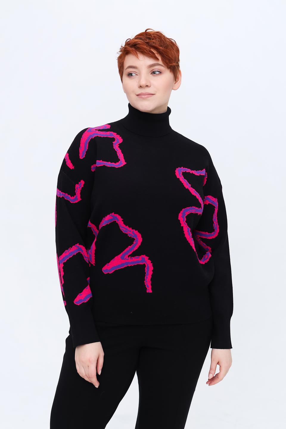 Пуловер Gerry Weber с принтом чёрный