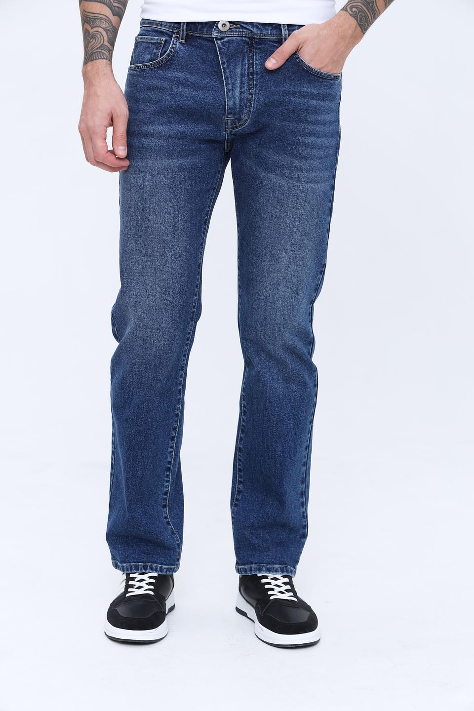 Джинсы Pezzo синие с потертостями