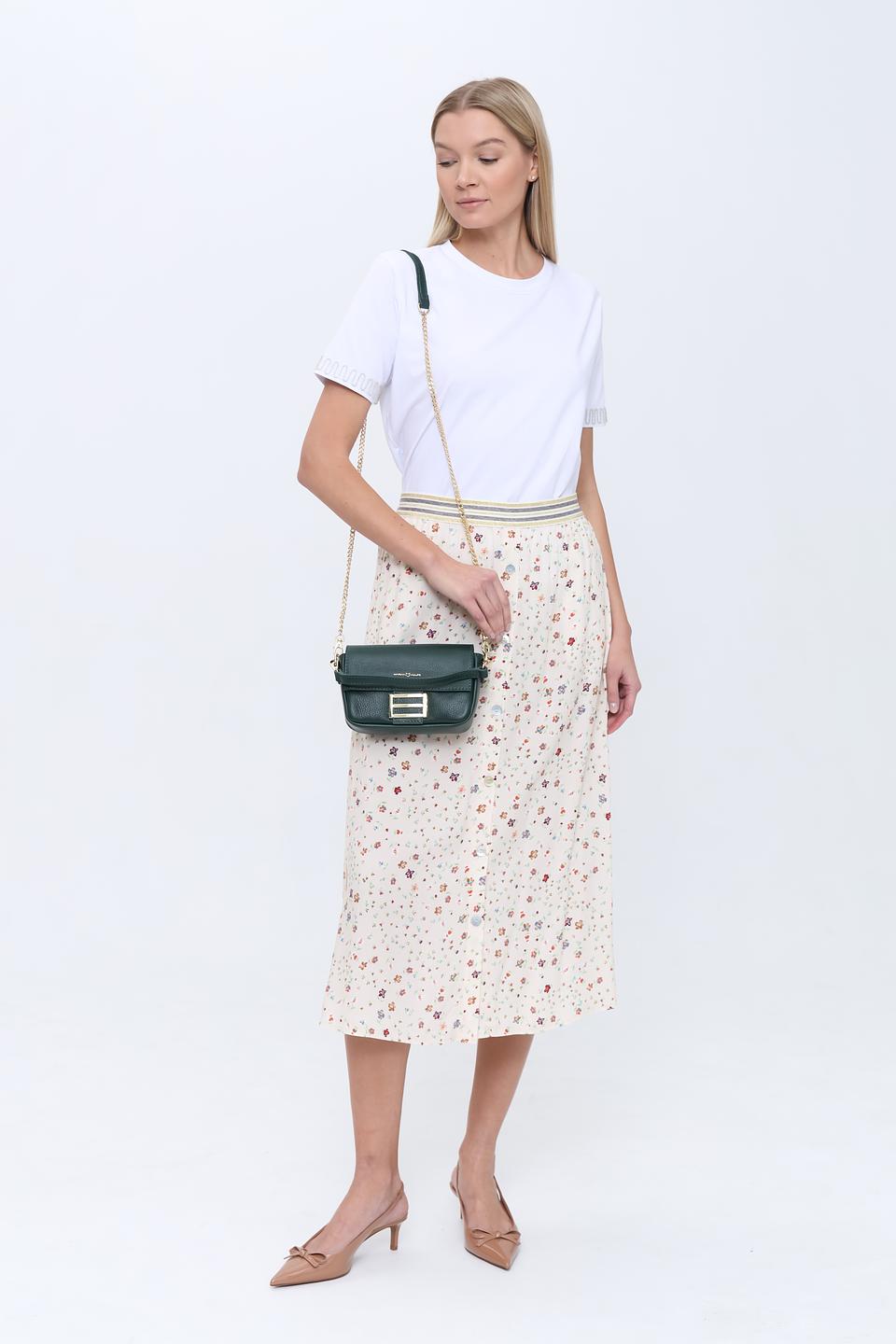 Сумка Marina Volpe кожаная зелёная