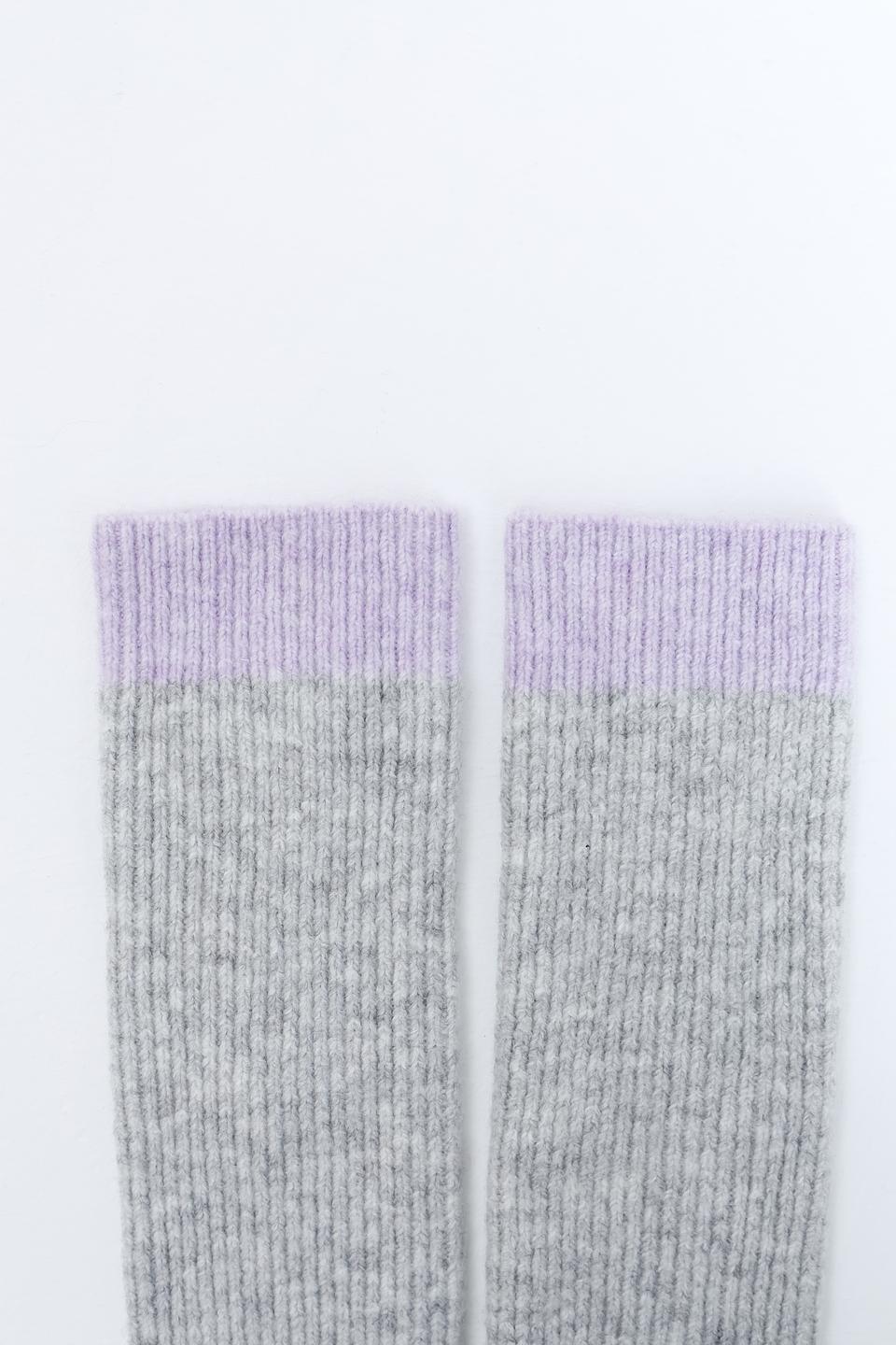 Перчатки Tom Tailor серые с лавандовым