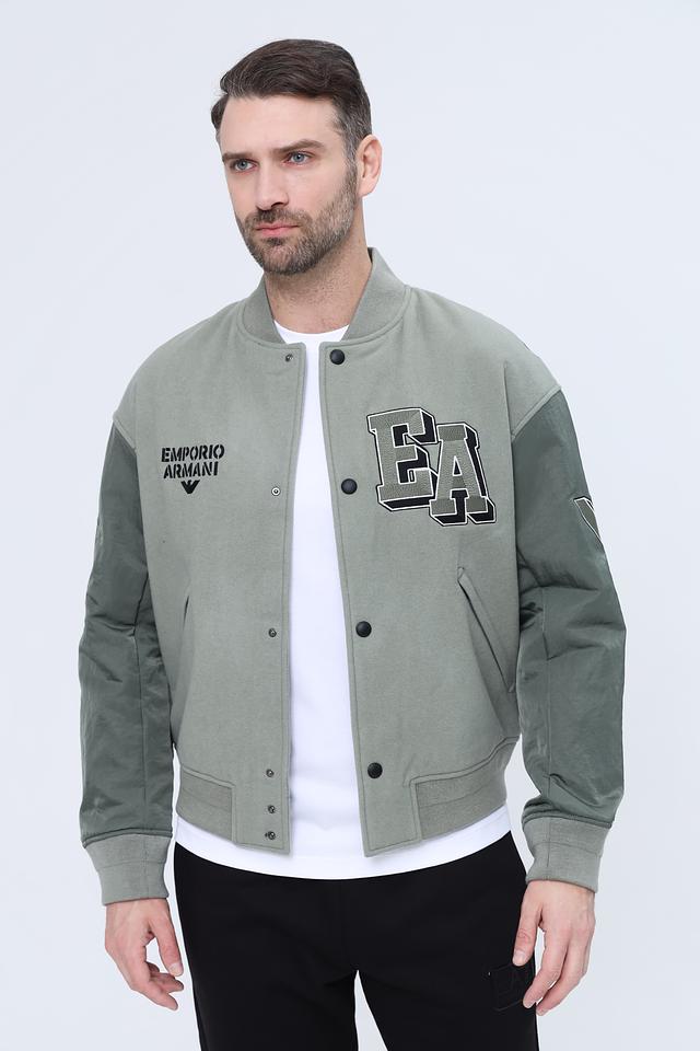 Ветровка Emporio Armani с логотипом хаки
