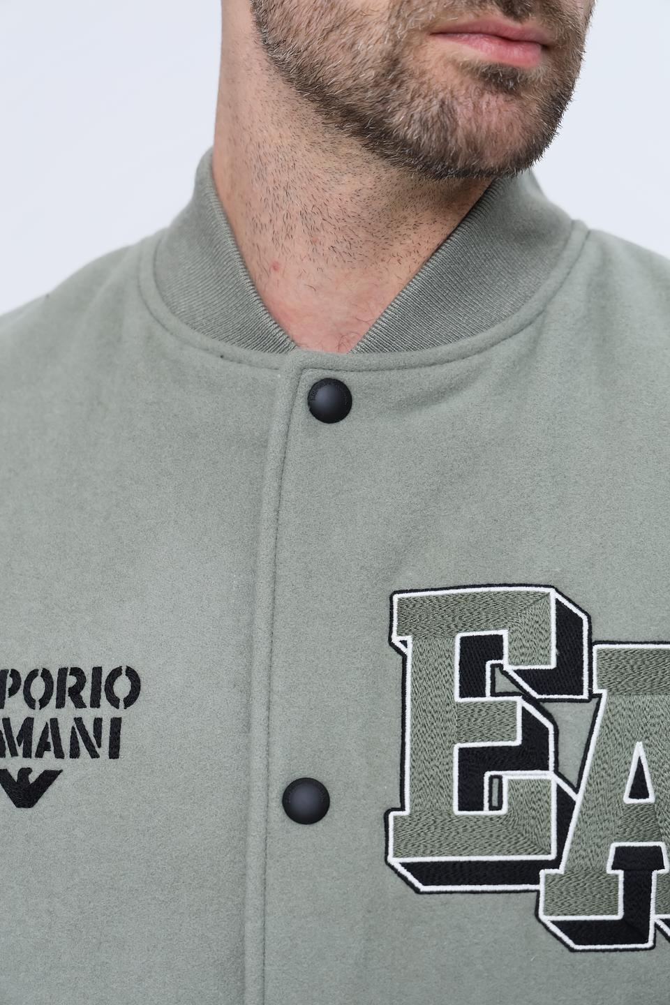 Ветровка Emporio Armani с логотипом хаки