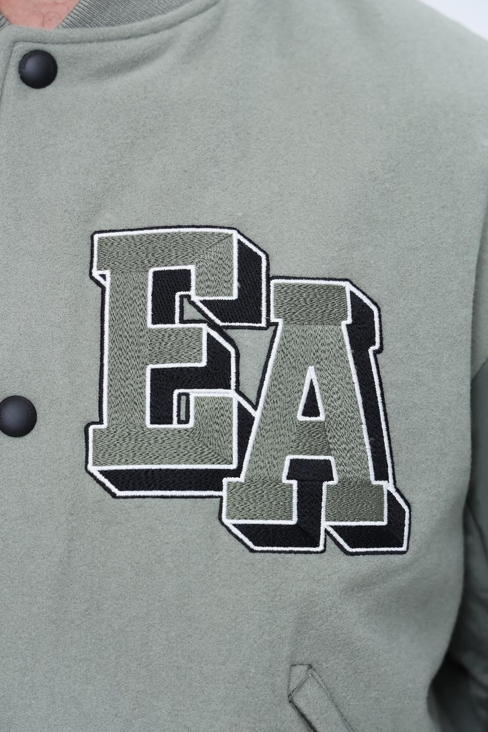 Ветровка Emporio Armani с логотипом хаки