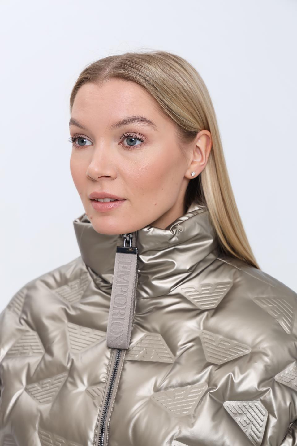 Куртка Emporio Armani стеганая золотистая