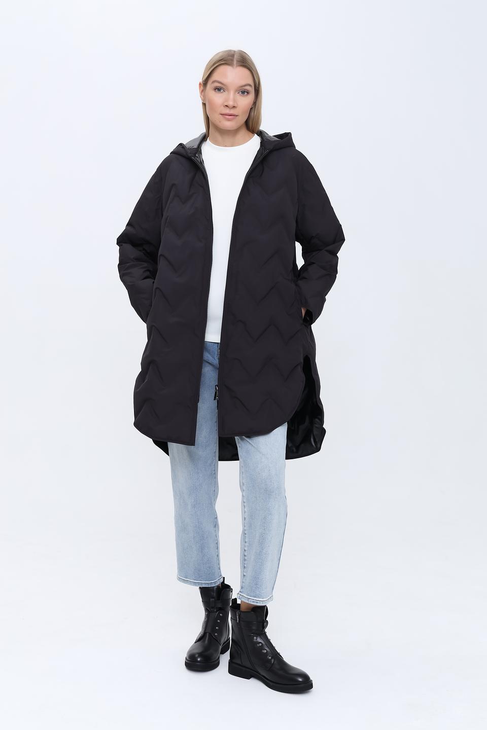 Пальто Emporio Armani стеганое чёрное