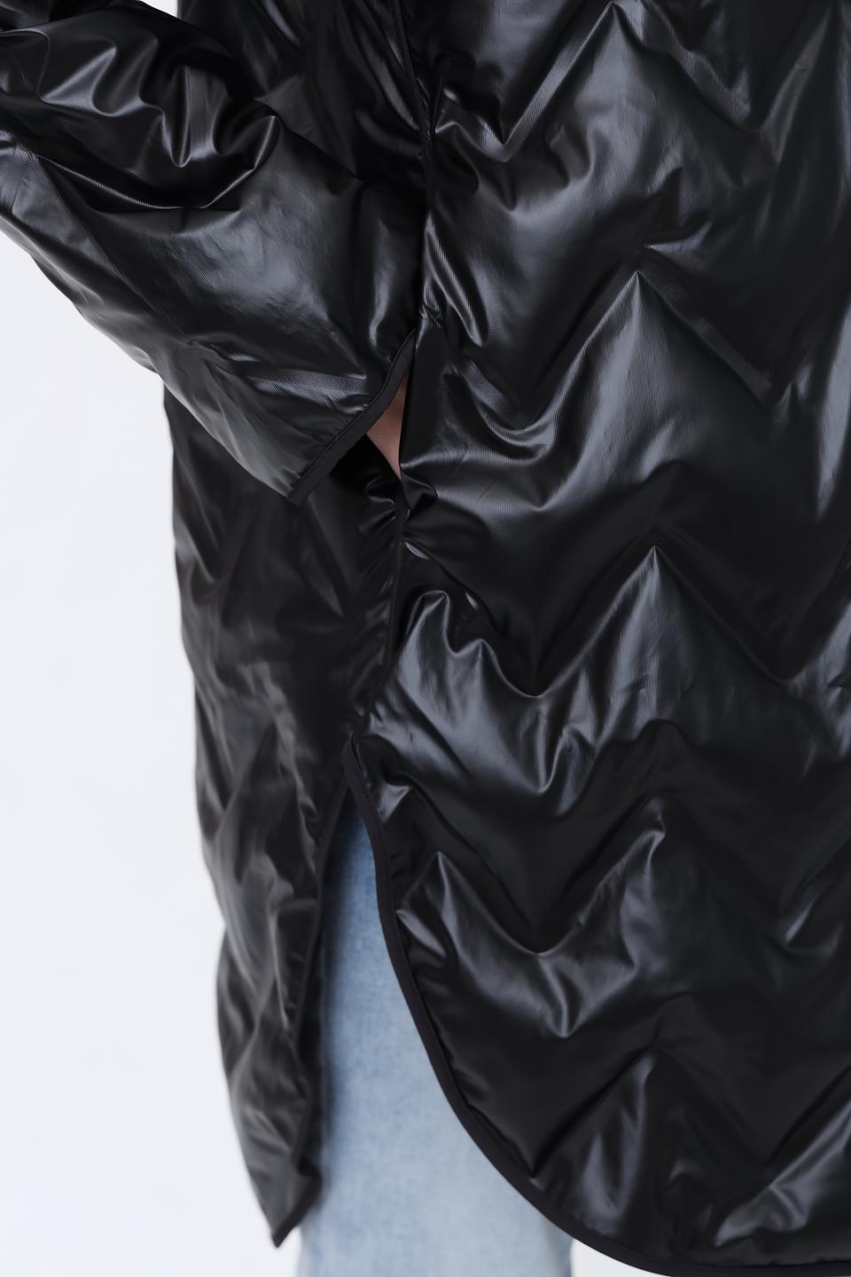 Пальто Emporio Armani стеганое чёрное