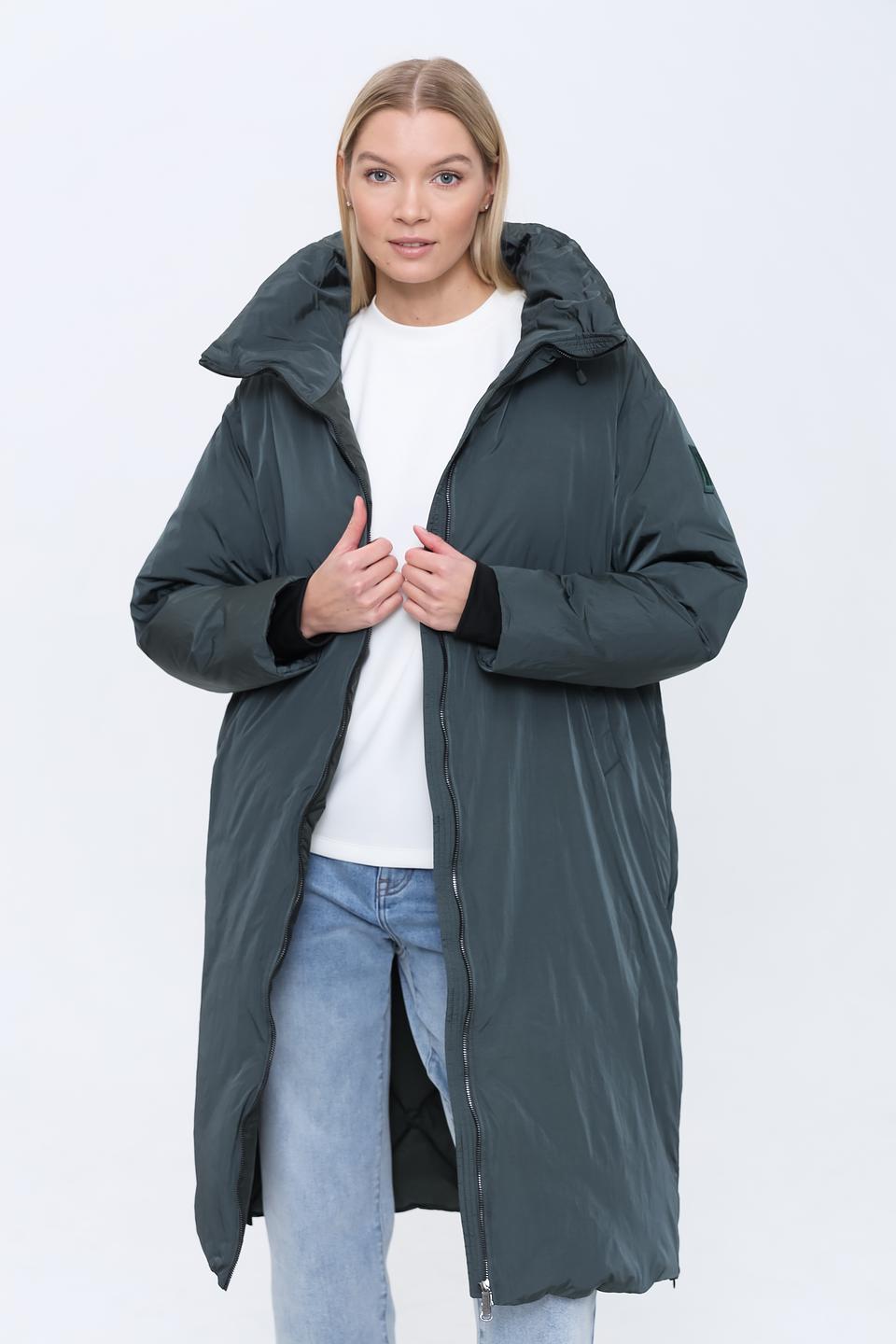 Пальто Bomboogie стеганое зелёное