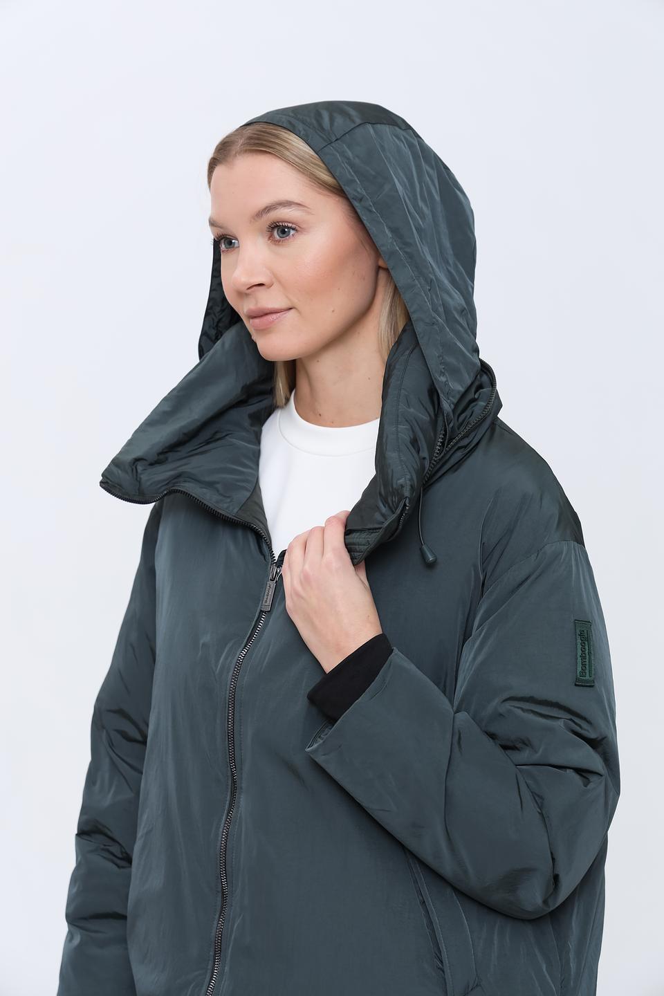 Пальто Bomboogie стеганое зелёное