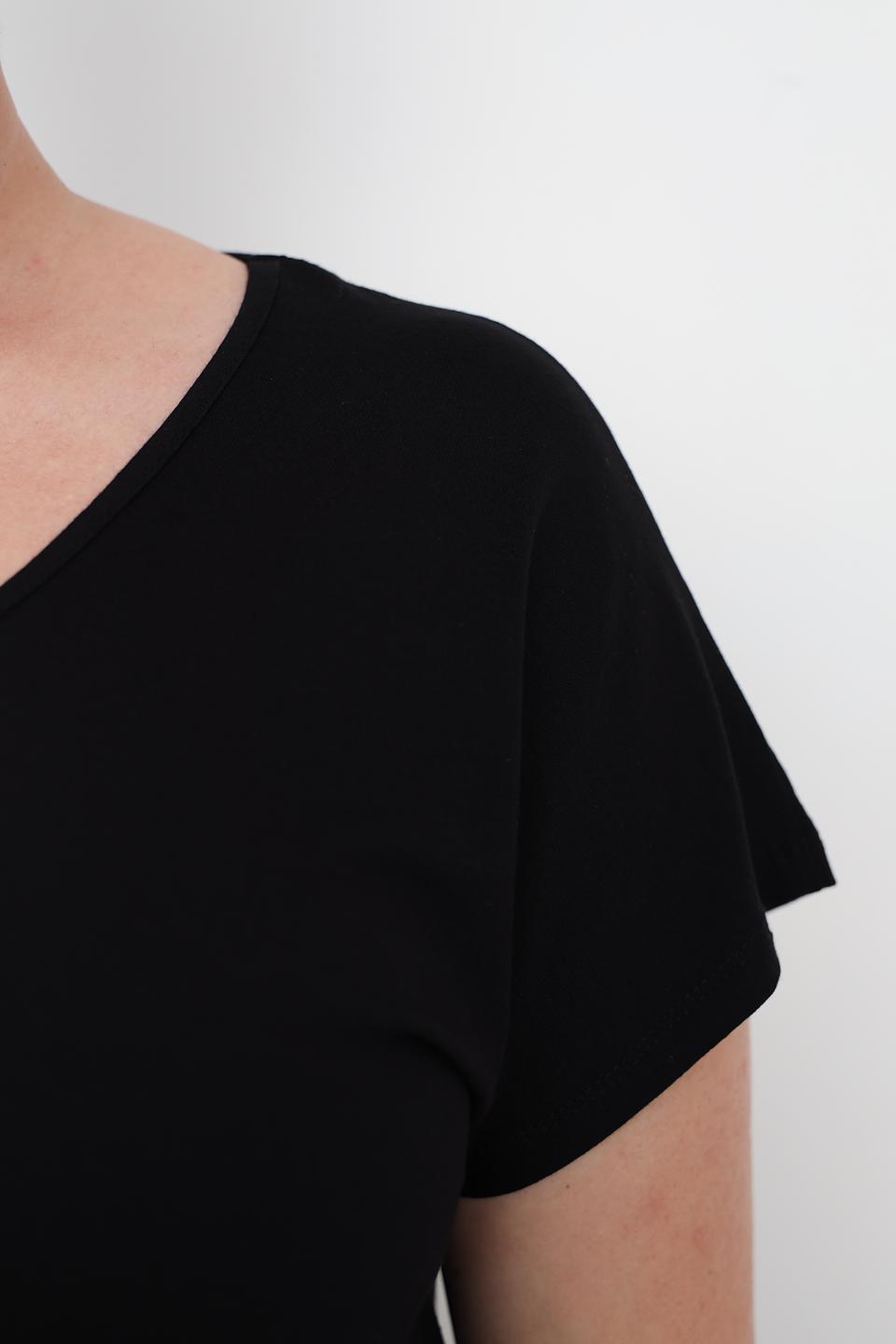 Футболка Doris Streich чёрная асимметричная