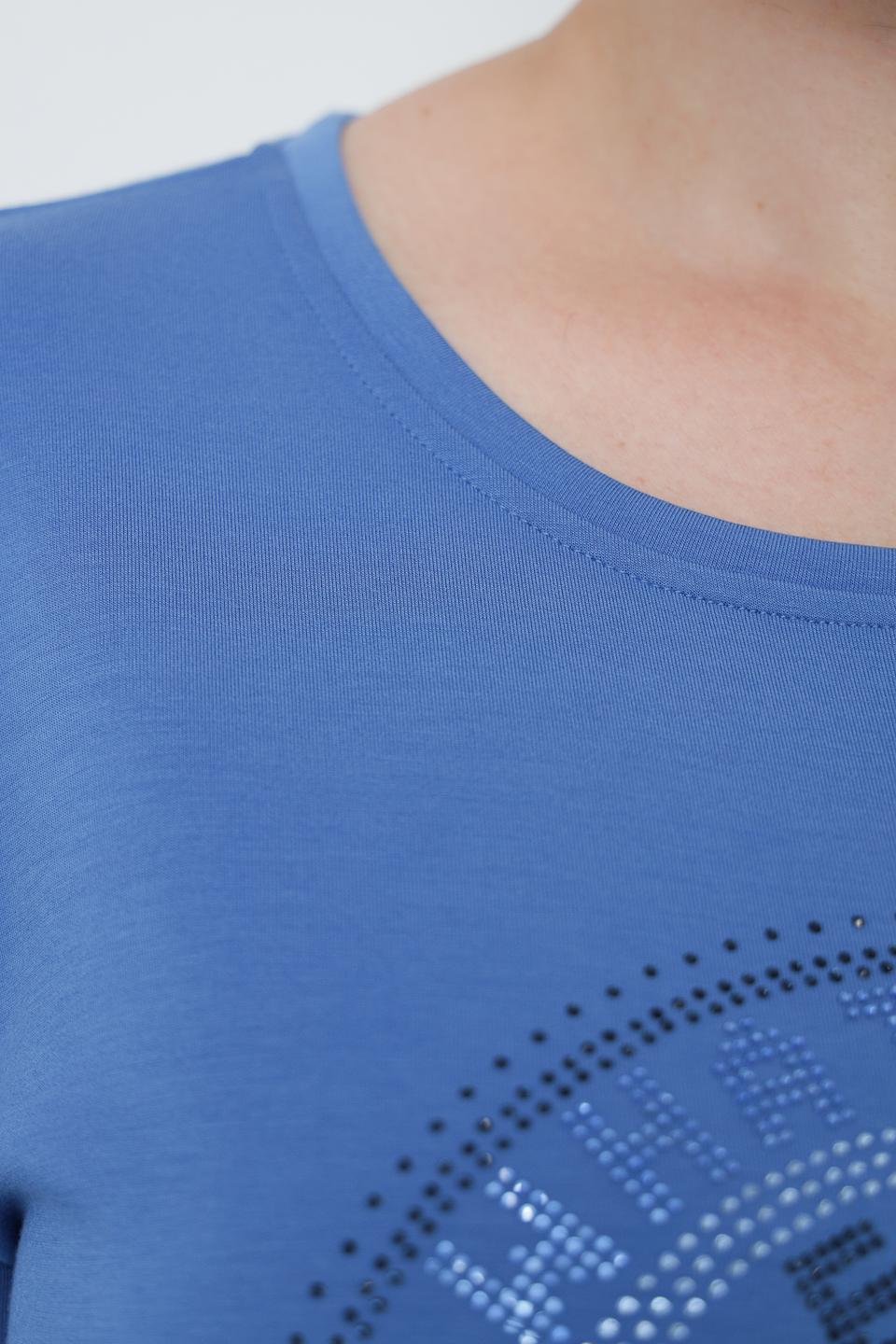 Футболка Frapp с принтом голубая