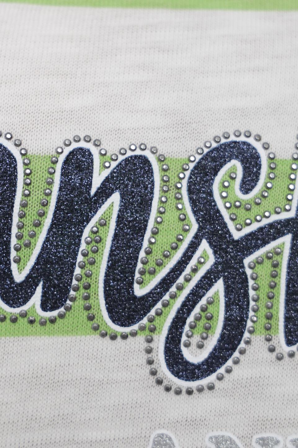 Футболка Via Appia в полоску лайм