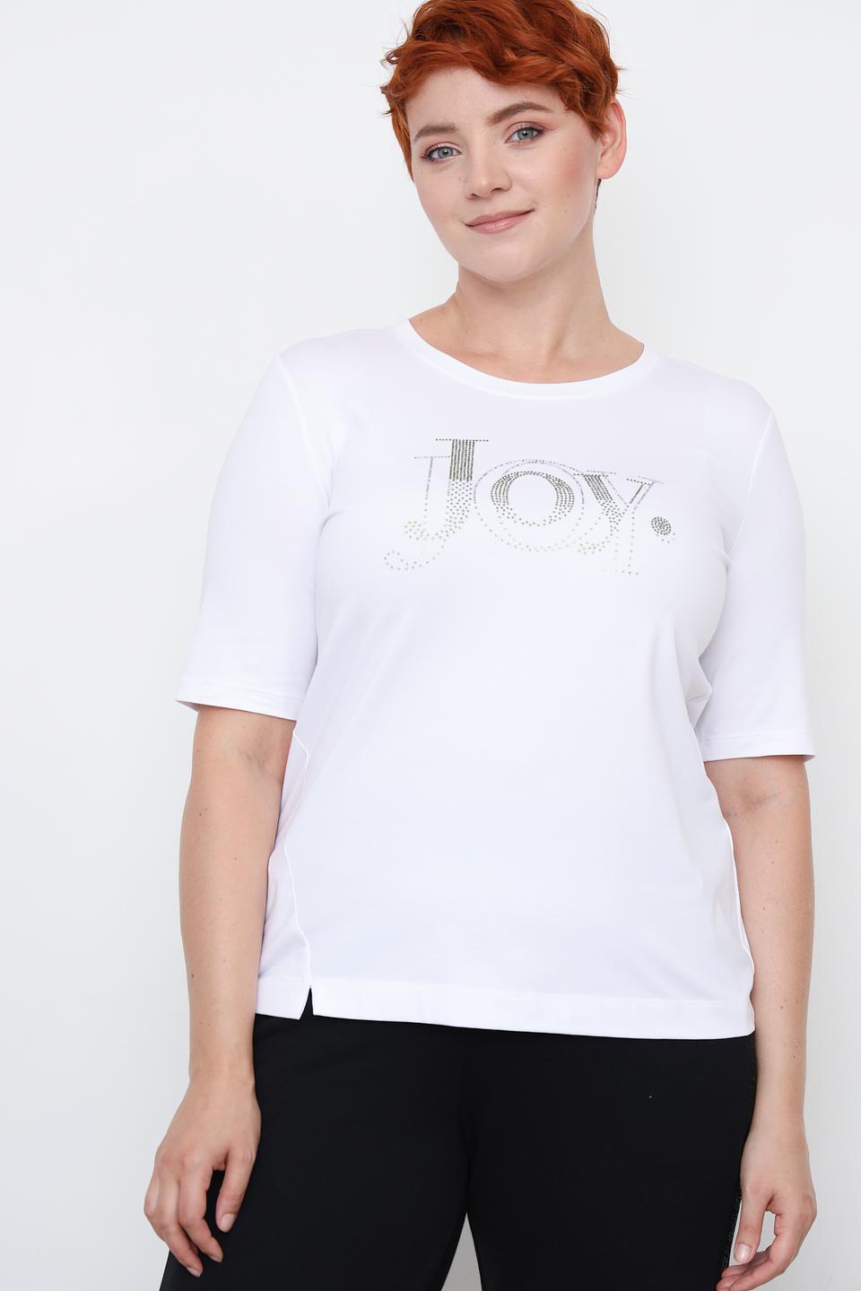 Футболка Margittes с декором JOY белый