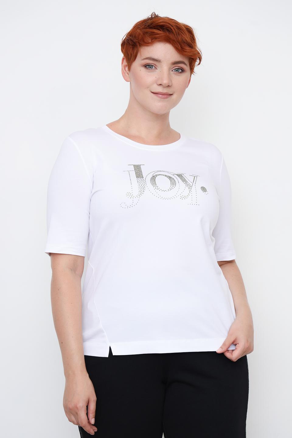 Футболка Margittes с декором JOY белый