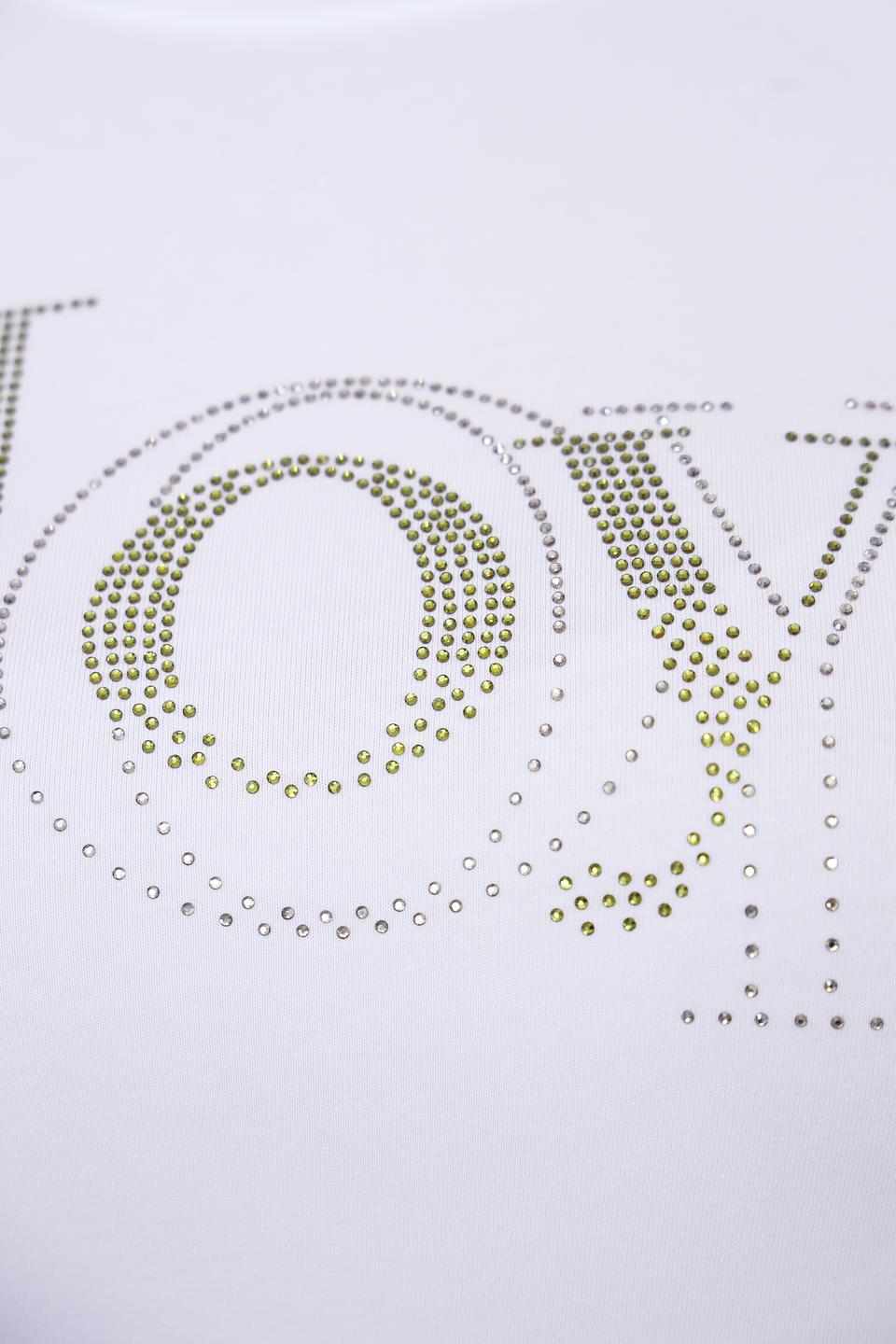 Футболка Margittes с декором JOY белый