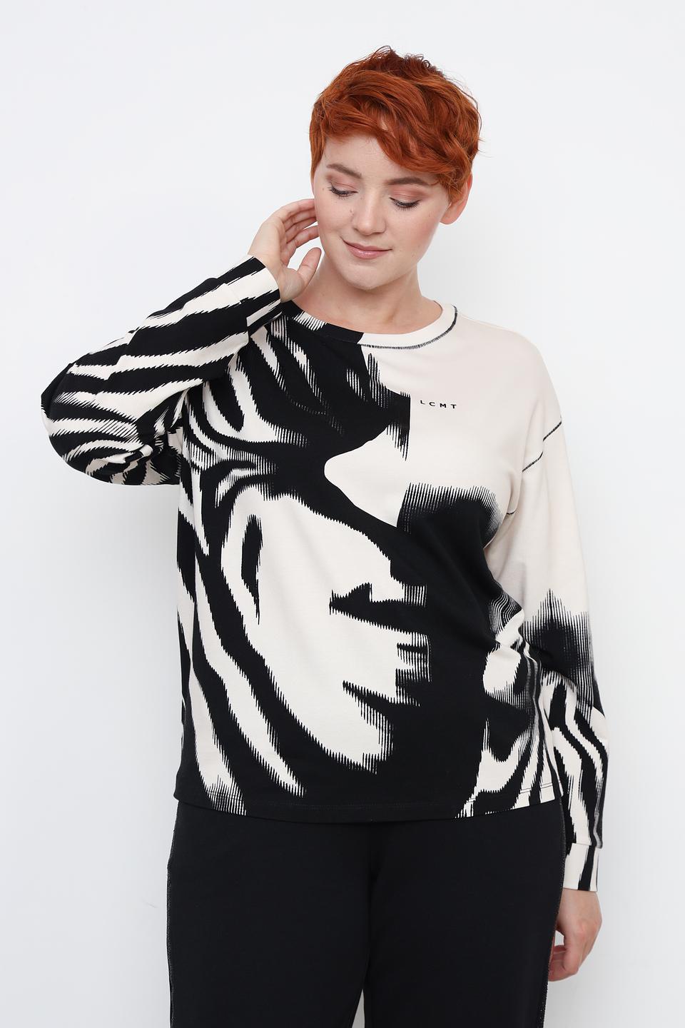 Лонгслив Lecomte с принтом зебры