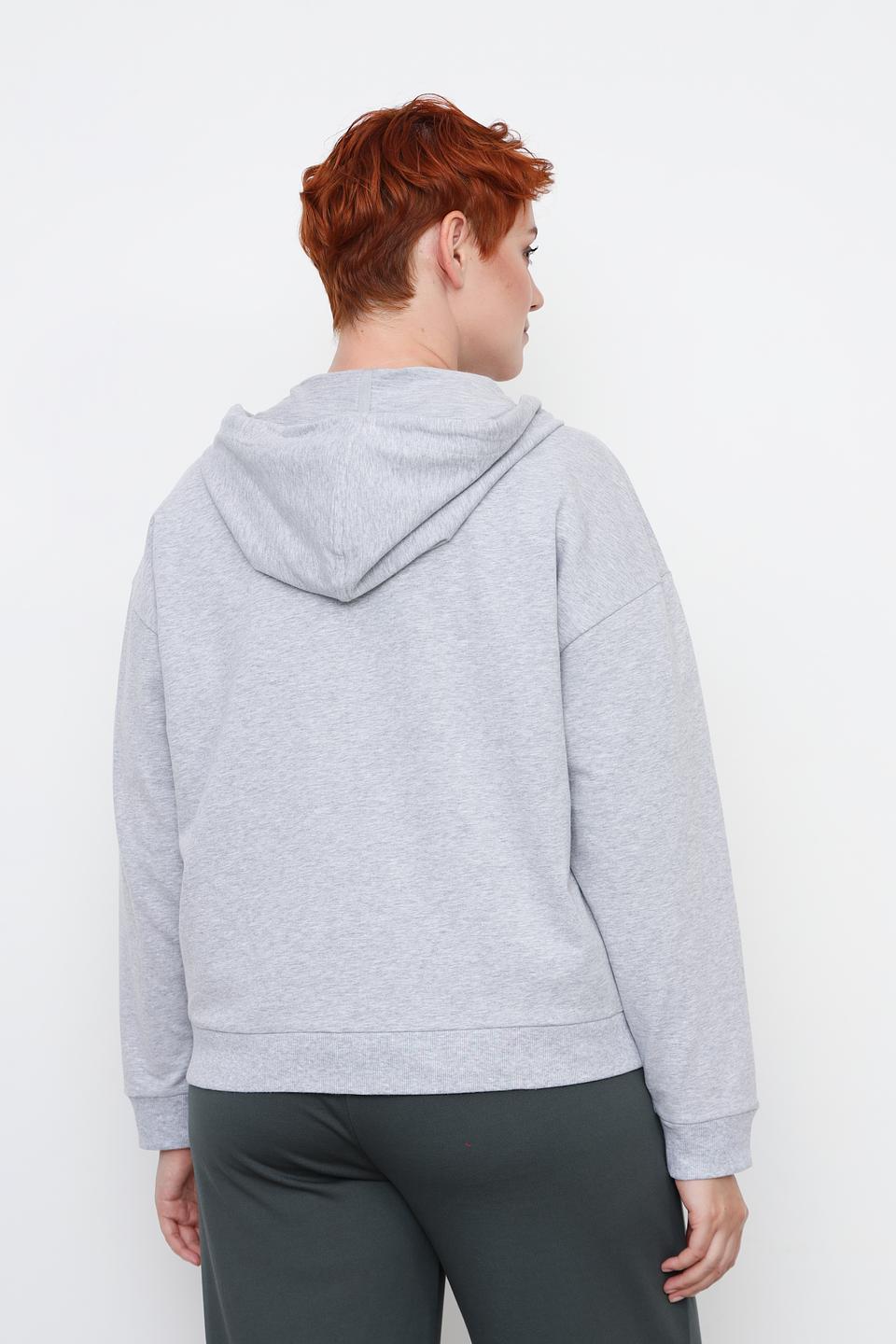 Толстовка Via Appia серая с молнией