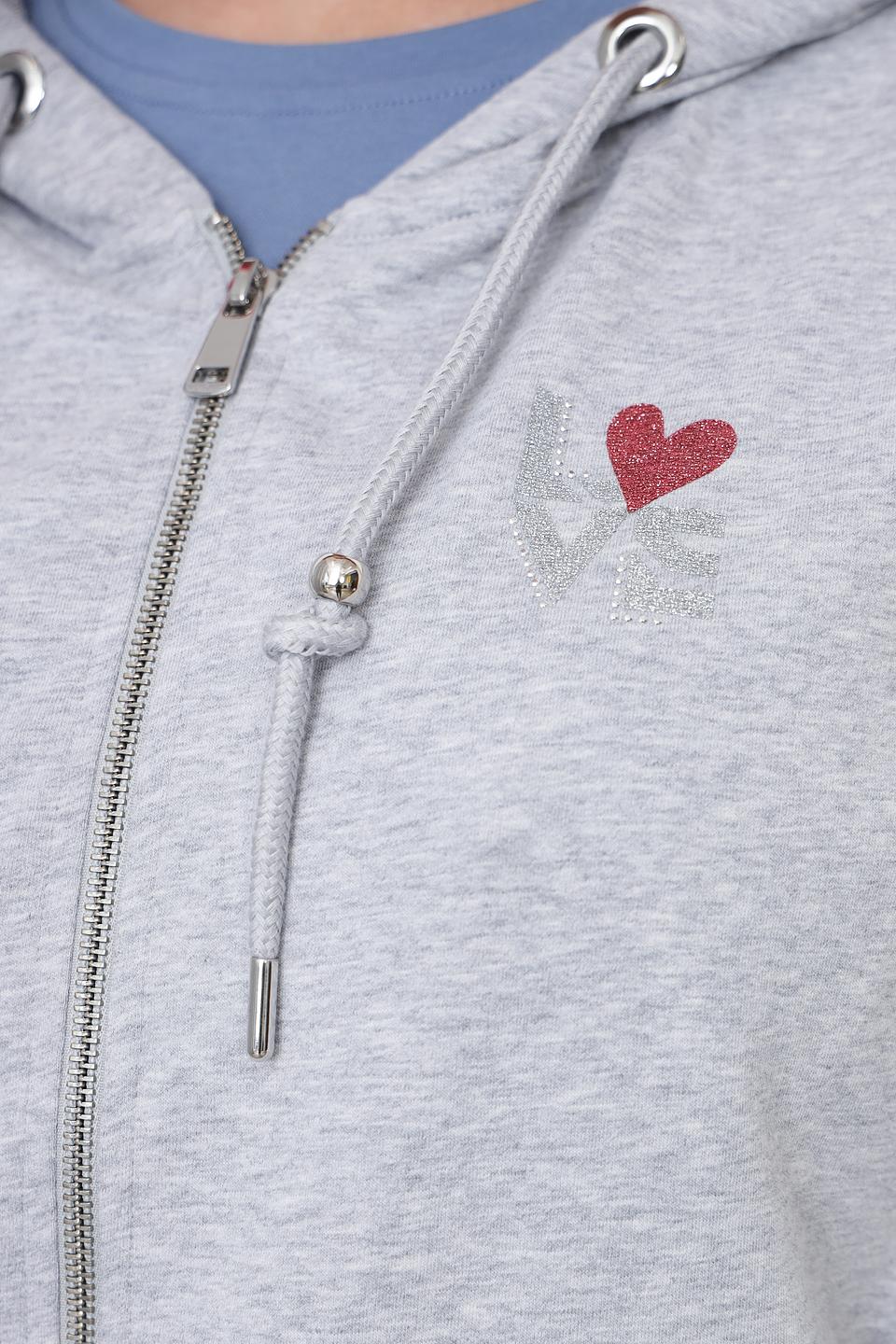 Толстовка Via Appia серая с молнией