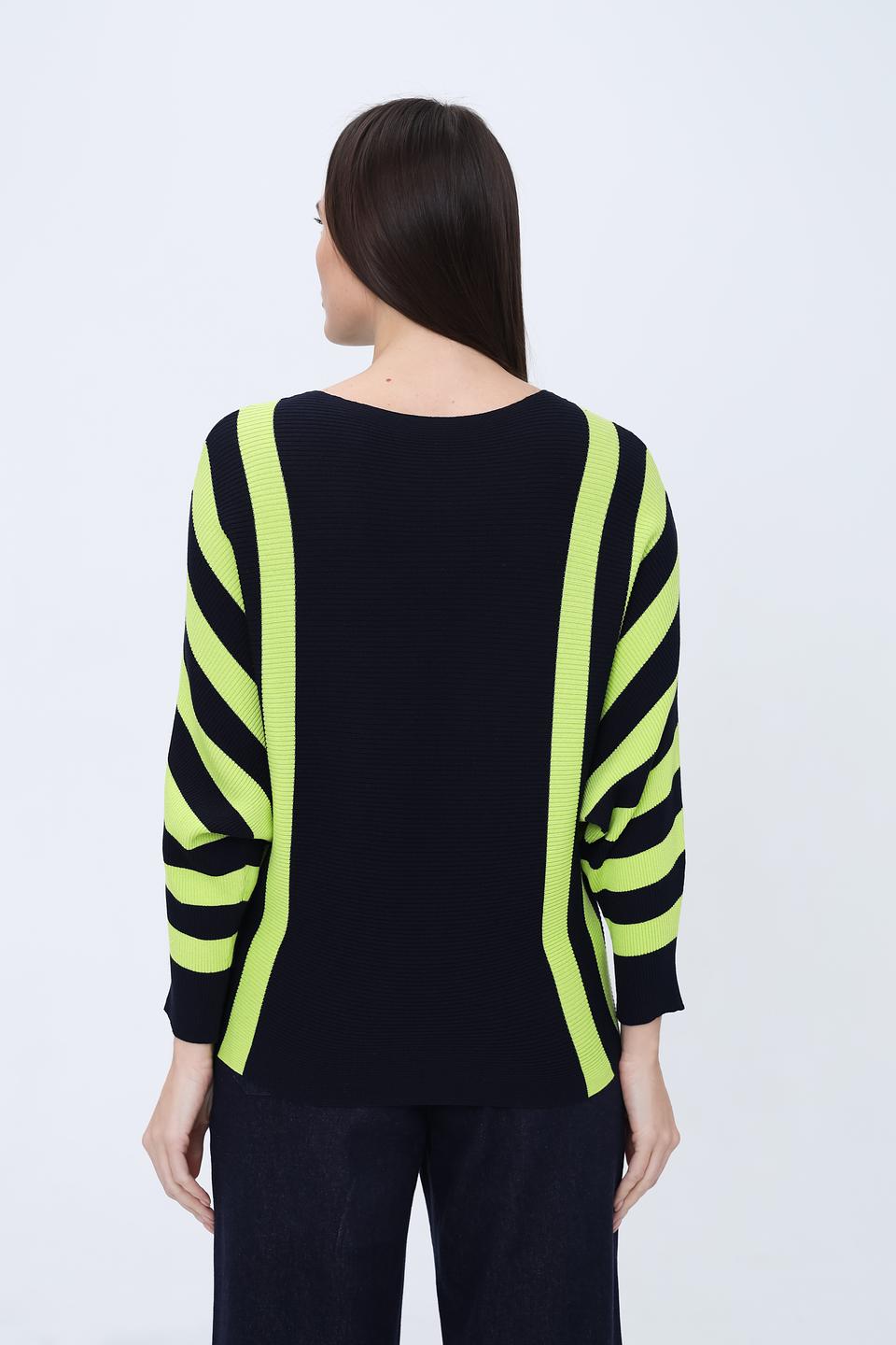 Джемпер Pezzo в полоску лайм
