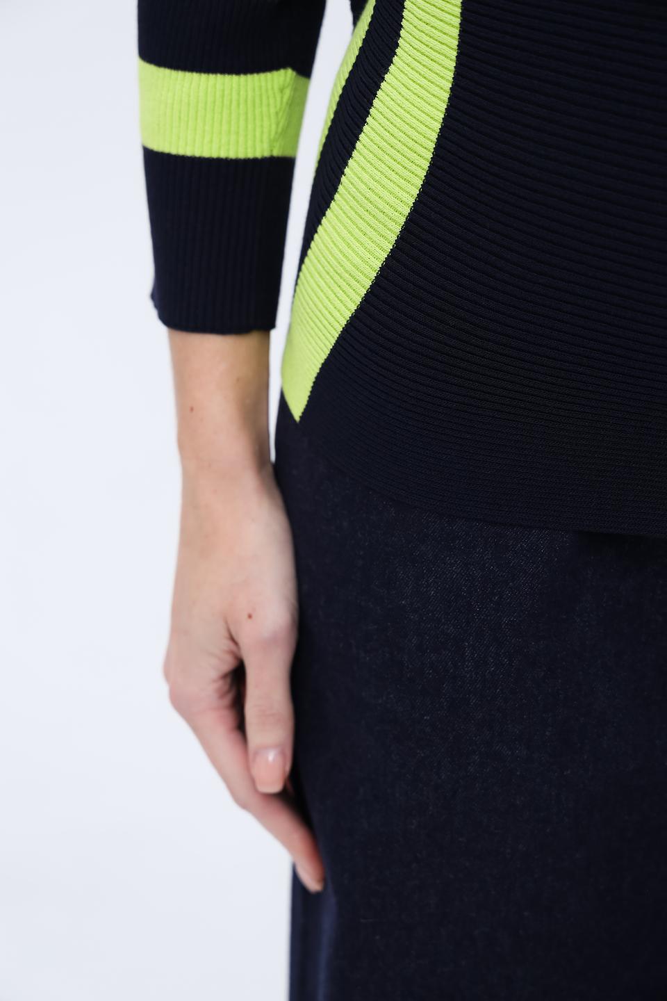 Джемпер Pezzo в полоску лайм