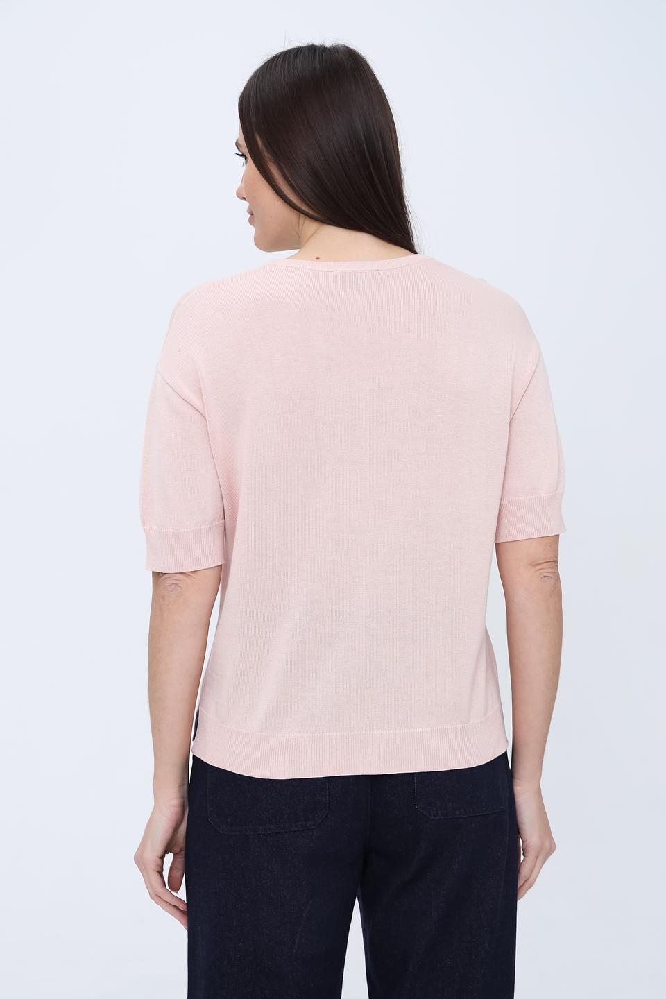 Джемпер Pezzo с коротким рукавом пудровый