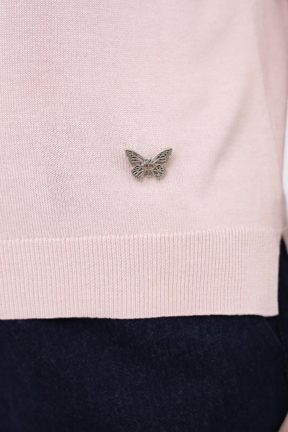 Джемпер Pezzo с коротким рукавом пудровый