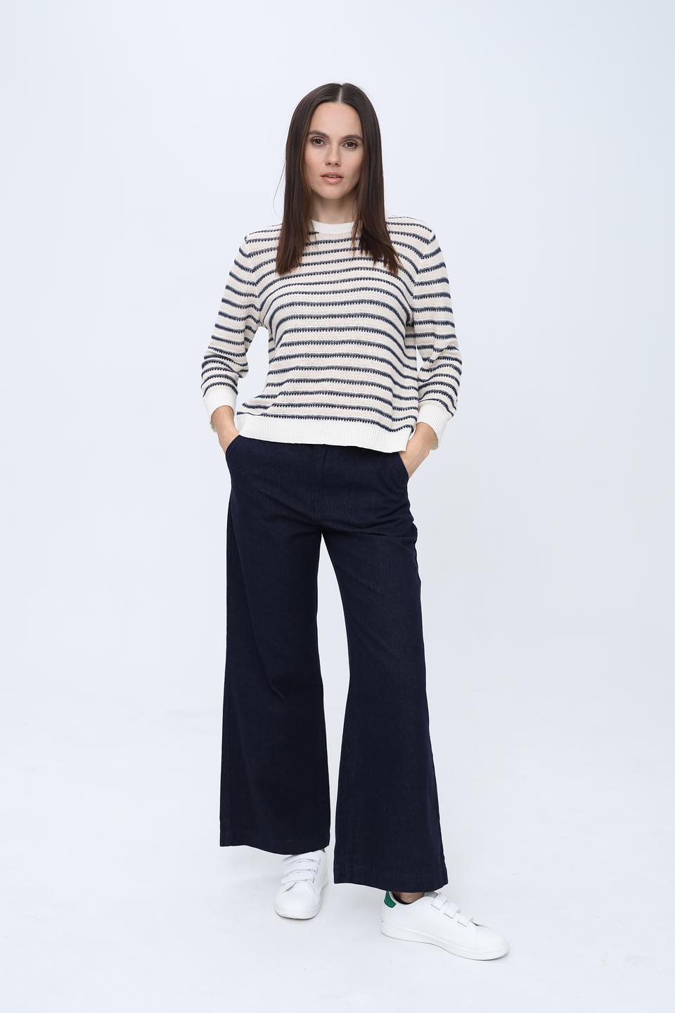 Джемпер Just Valeri в полоску бежевый