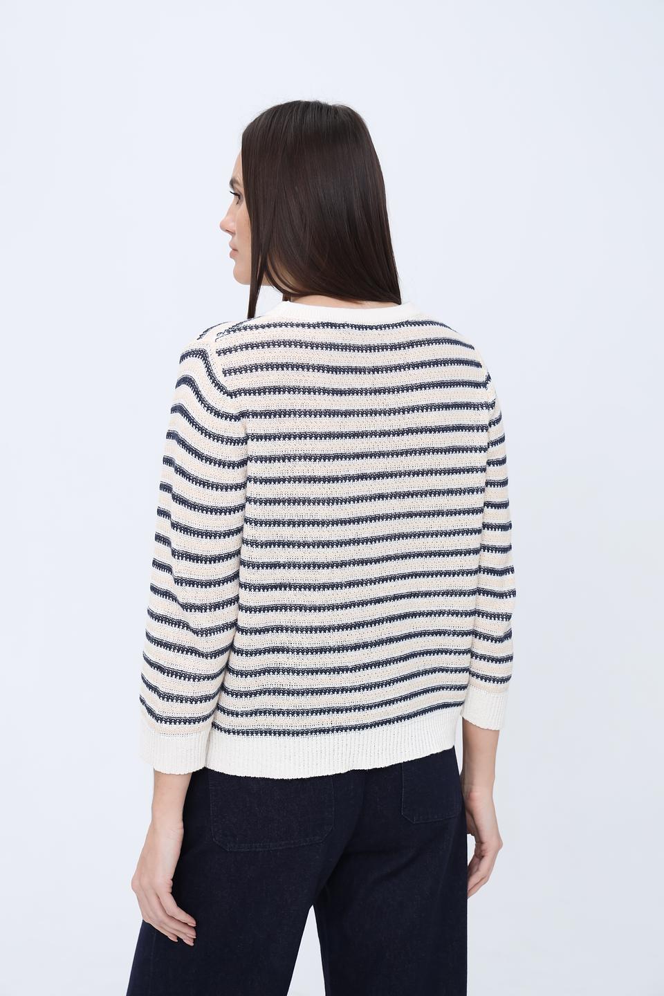 Джемпер Just Valeri в полоску бежевый