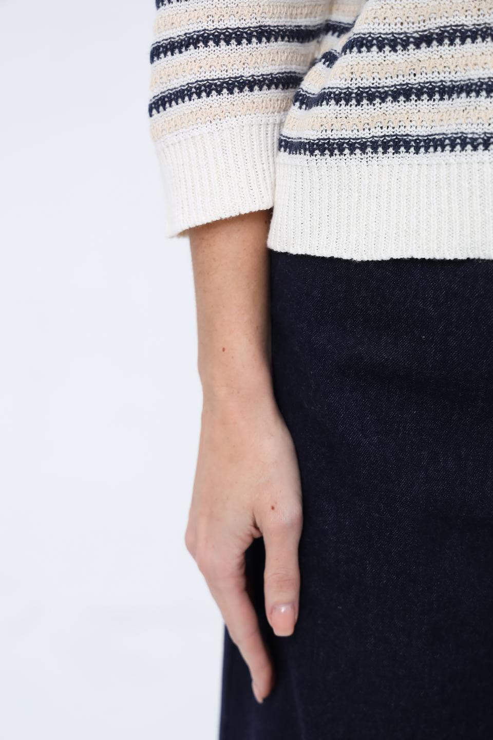 Джемпер Just Valeri в полоску бежевый