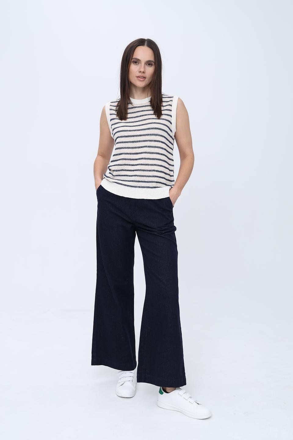 Джемпер Just Valeri в полоску бежевый