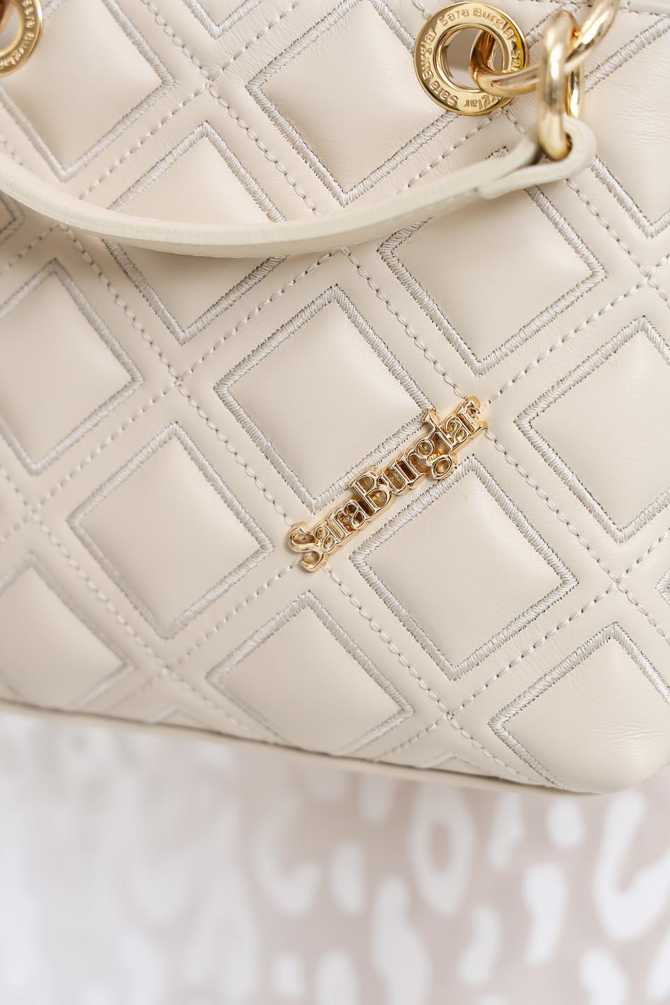 Сумка Sara Burglar стеганая бежевая