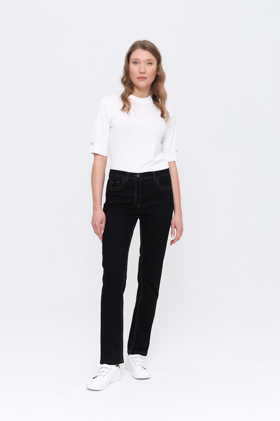 Брюки Zerres с контрастной строчкой черные