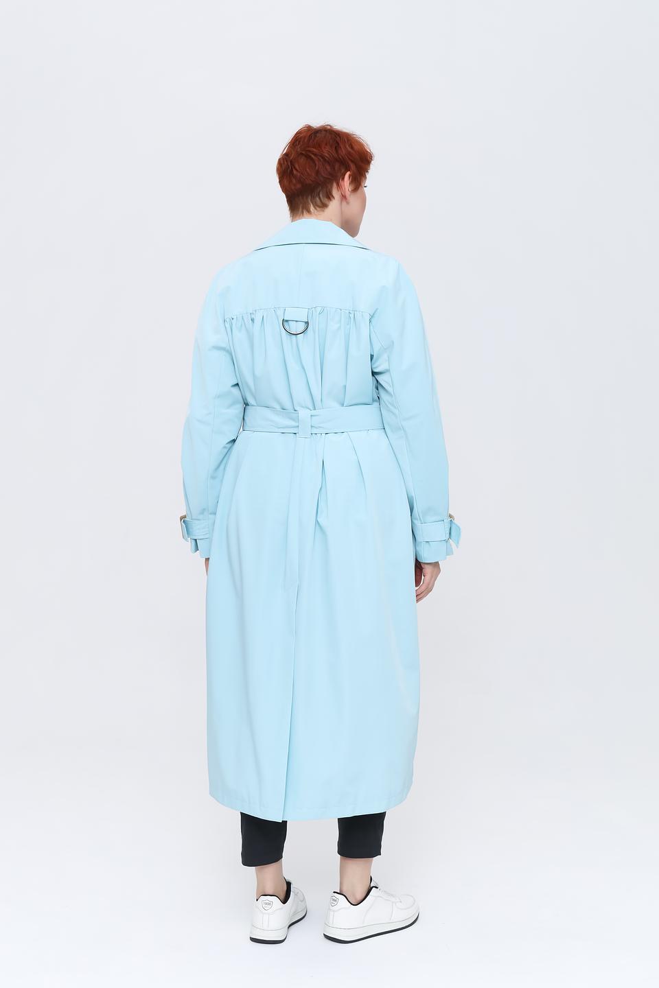 Плащ Beatris голубой приталенный