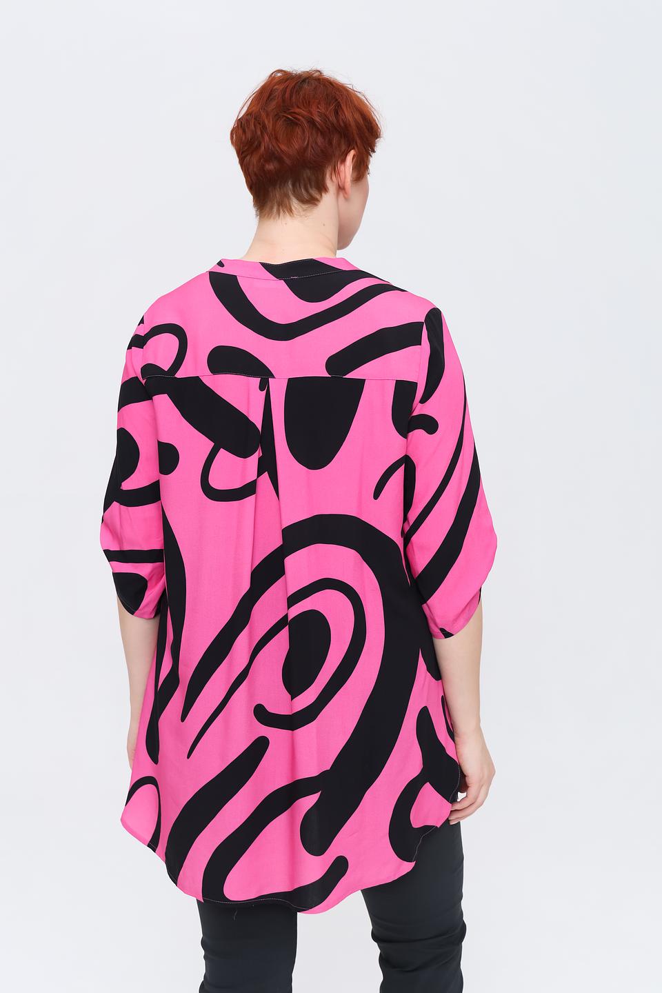 Блуза Doris Streich с принтом фуксия