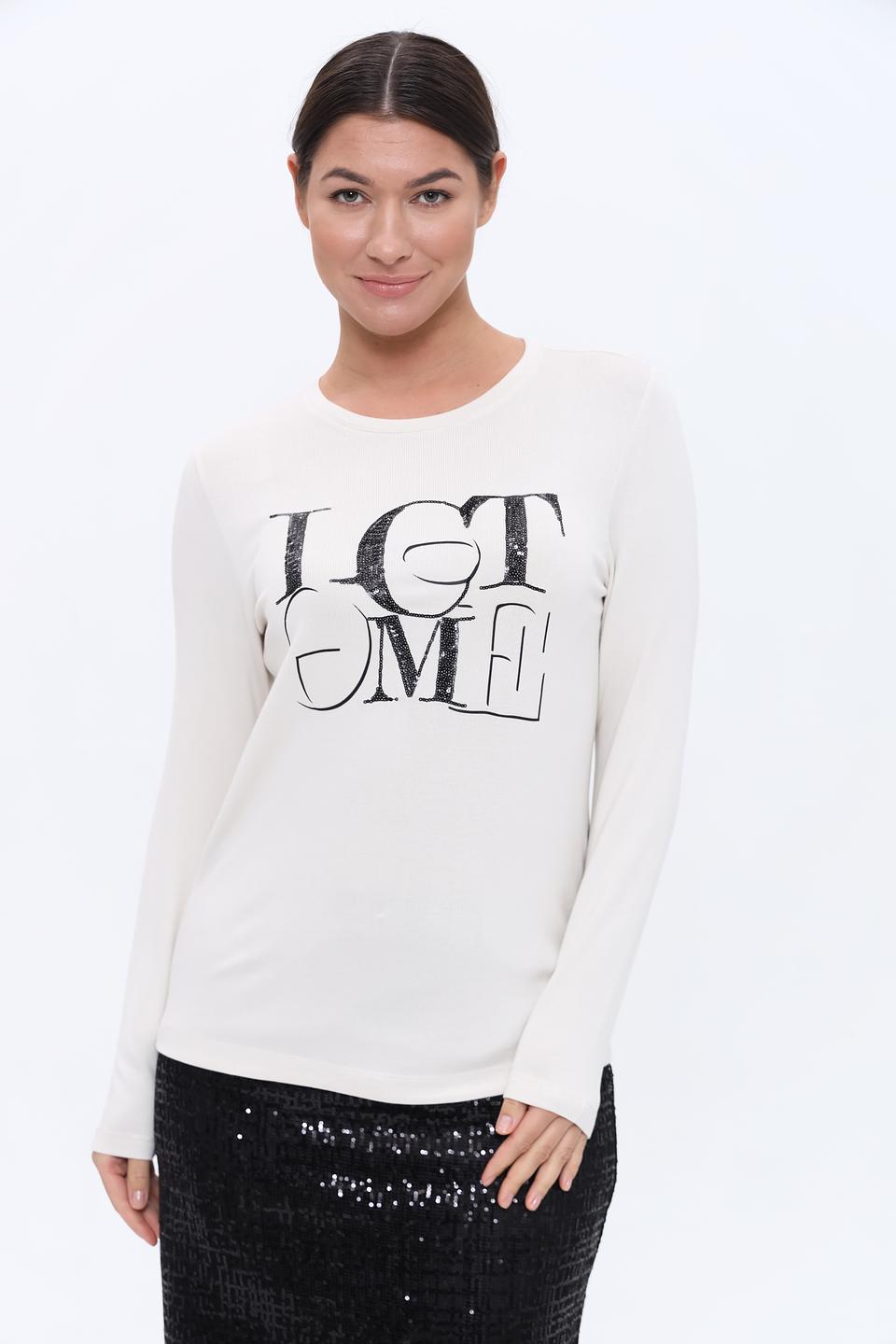 Лонгслив Lecomte с принтом 'LET ME'