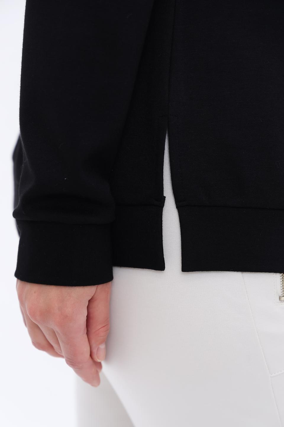 Пуловер Lecomte с логотипом чёрный