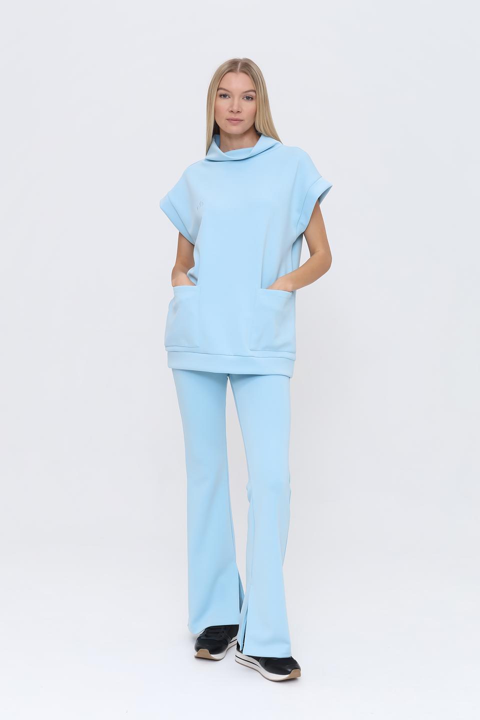 Жилет Beatris голубой с капюшоном