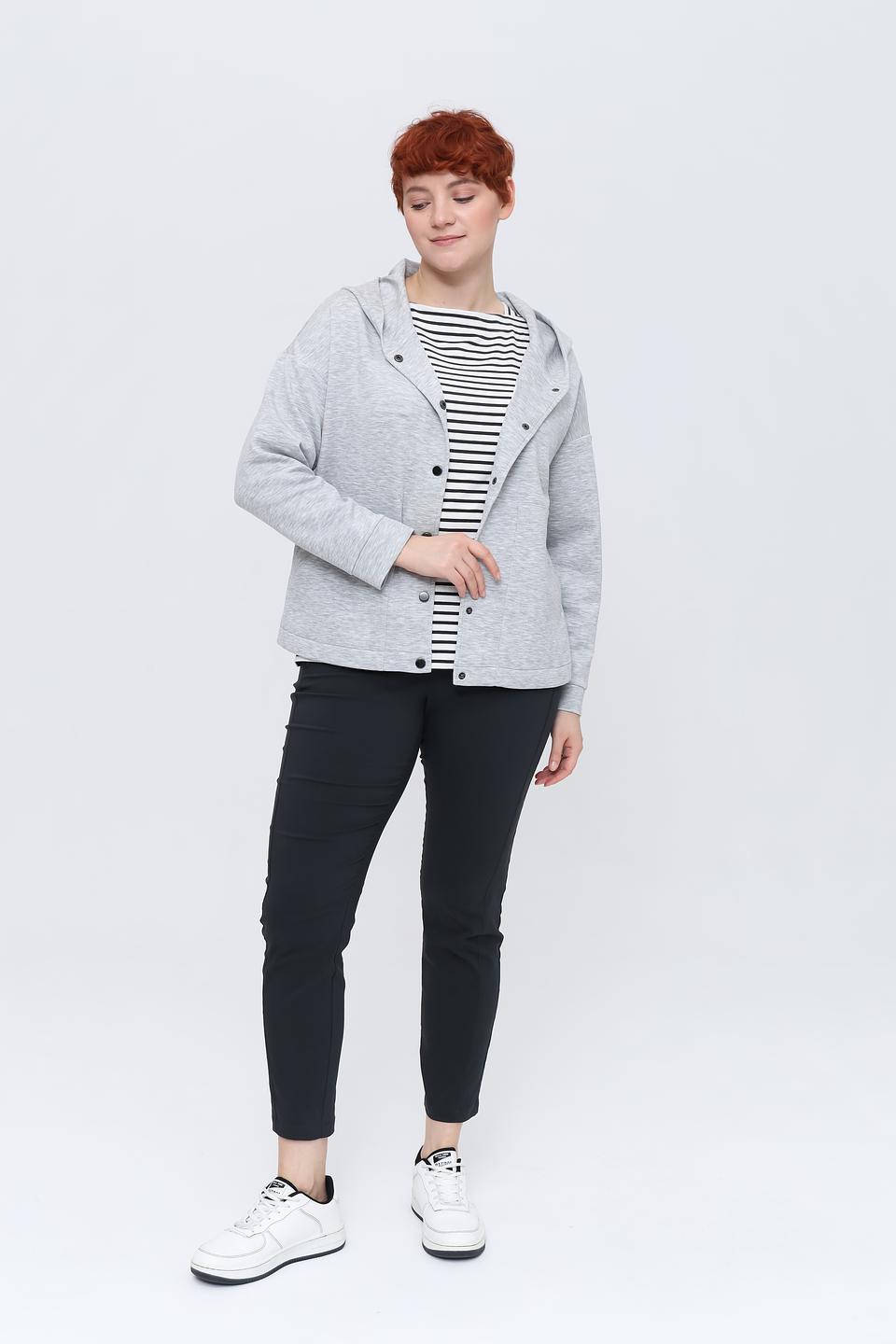 Жакет Via Appia с капюшоном серый